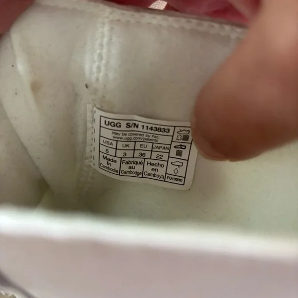 UGG Women's The Ugg Lug Lace-Up Platform Boots White/Cream Size 5 - Picture 11 of 16